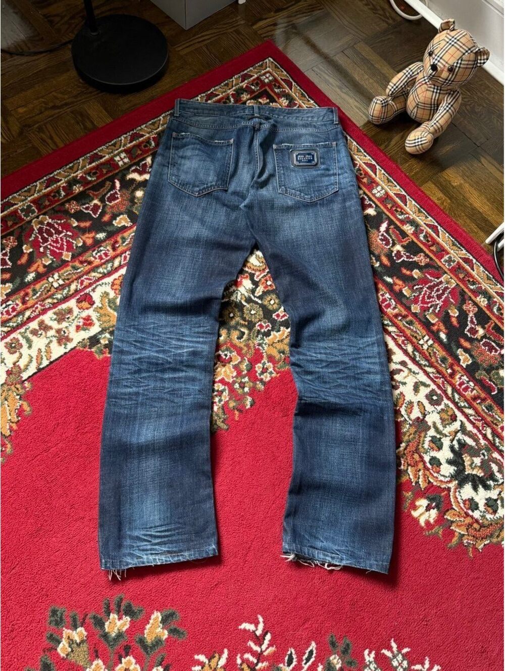 Jean Paul Gaultier Blue Denim Logo Plaque Jeans W32